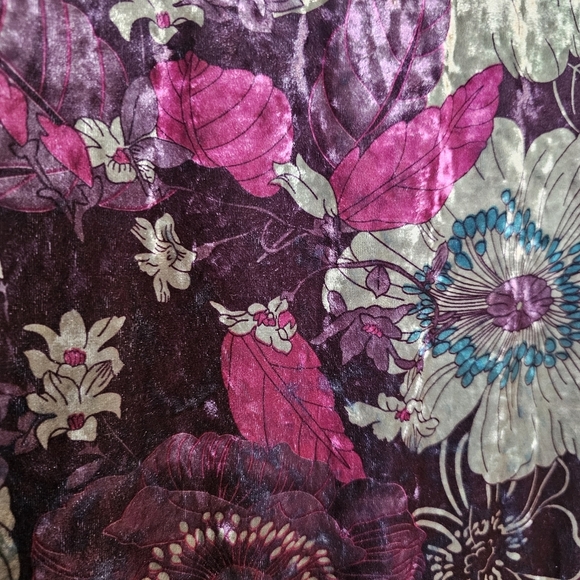 Vintage Y2K Tracy Porter Floral Velvet Button Down Blazor Embroidered Jacket - Picture 4 of 10